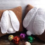 knitted pillows with ears