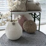 knitted pillows on the table