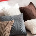 knitted woolen pillows