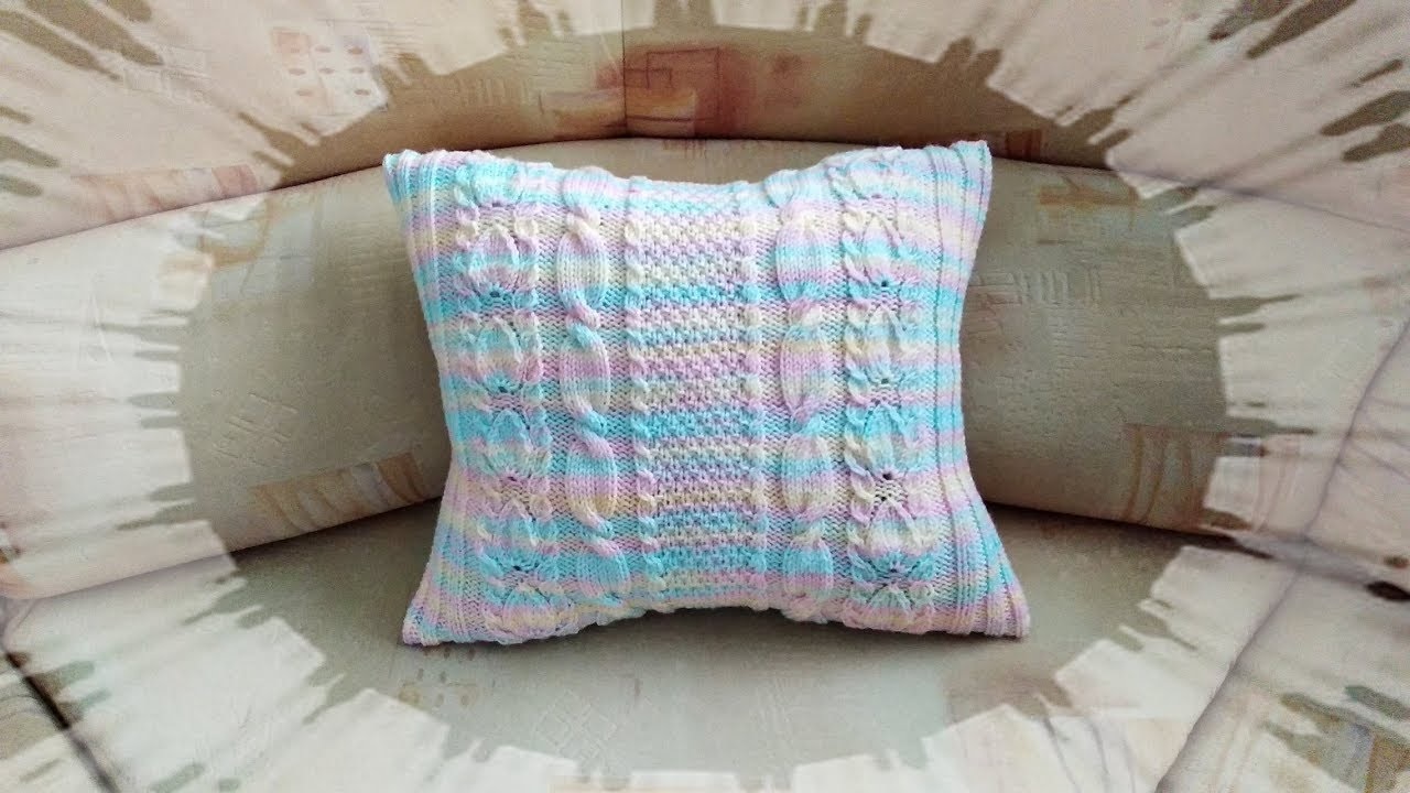 color pillow knitting