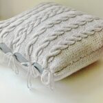 knitted pillow with ties