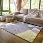 photo de décor de tapis tricoté