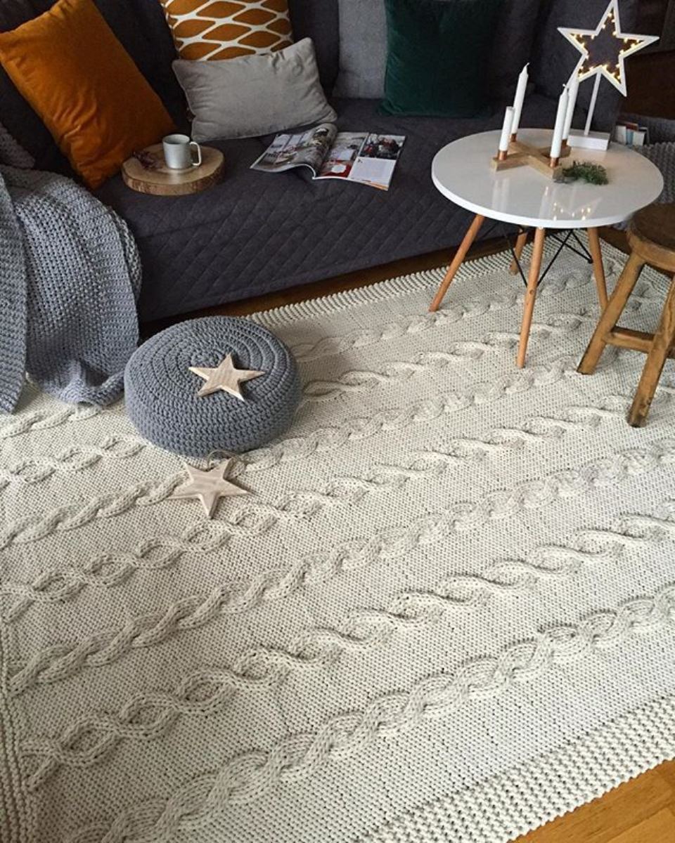 knitted rug photo design