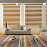 bamboo blinds in the living room