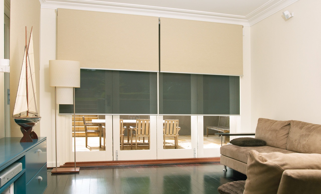 roller blinds in the living room