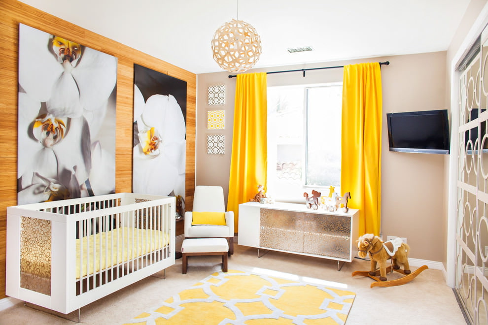 yellow curtains decor ideas