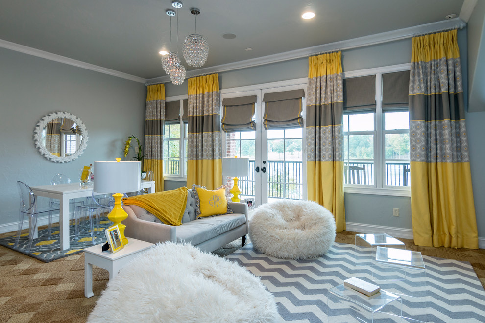 yellow curtains design ideas