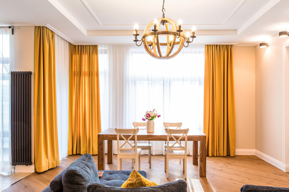 yellow curtains photo ideas