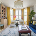 yellow curtains photo decoration