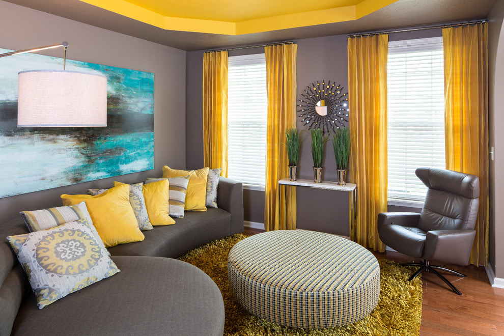 yellow curtains decor ideas