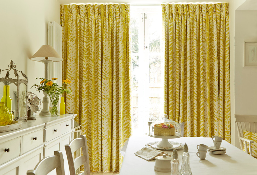 yellow curtains