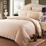 beige satin bedding