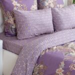 purple satin bedding