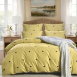 yellow satin bedding