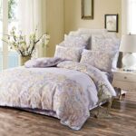 finely patterned satin bedding