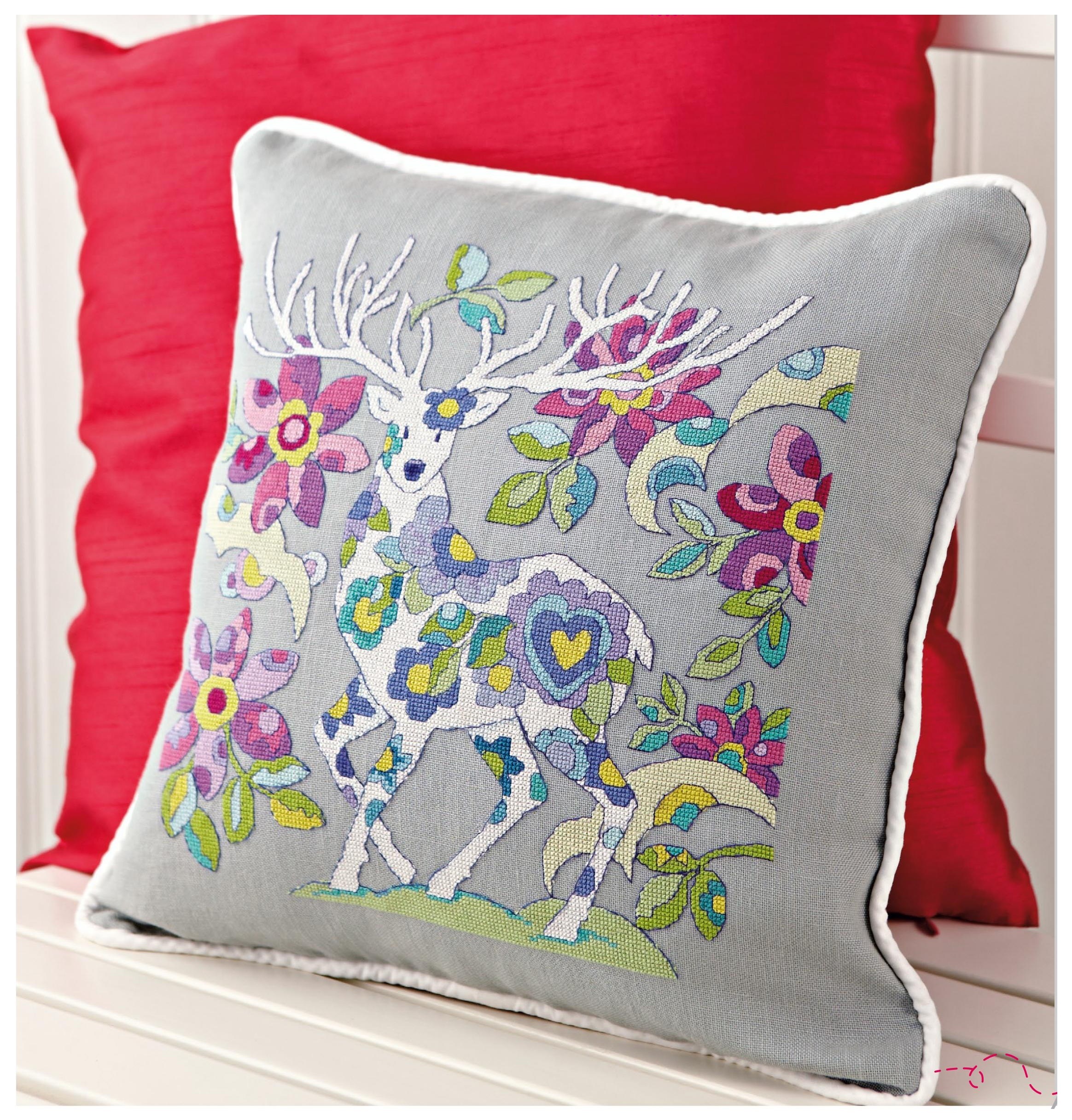 embroidery pillow decor