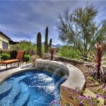 decorative waterfall in the pool