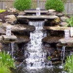 decorative waterfall on the site