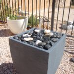 decorative waterfall in a flowerpot