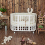 baby round crib transformer design