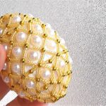 decorate eggs with pearls