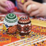 decorate eggs with beads