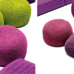 pouf en violet