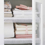 storage of sheets in the closet