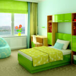 light green interior for the nursery