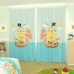 curtains with boats for a children's room