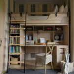 loft bed with work table ideas photo