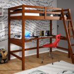 loft bed with work area photo