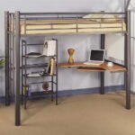 loft bed with work table decoration ideas