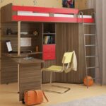 loft bed with work table types of decor