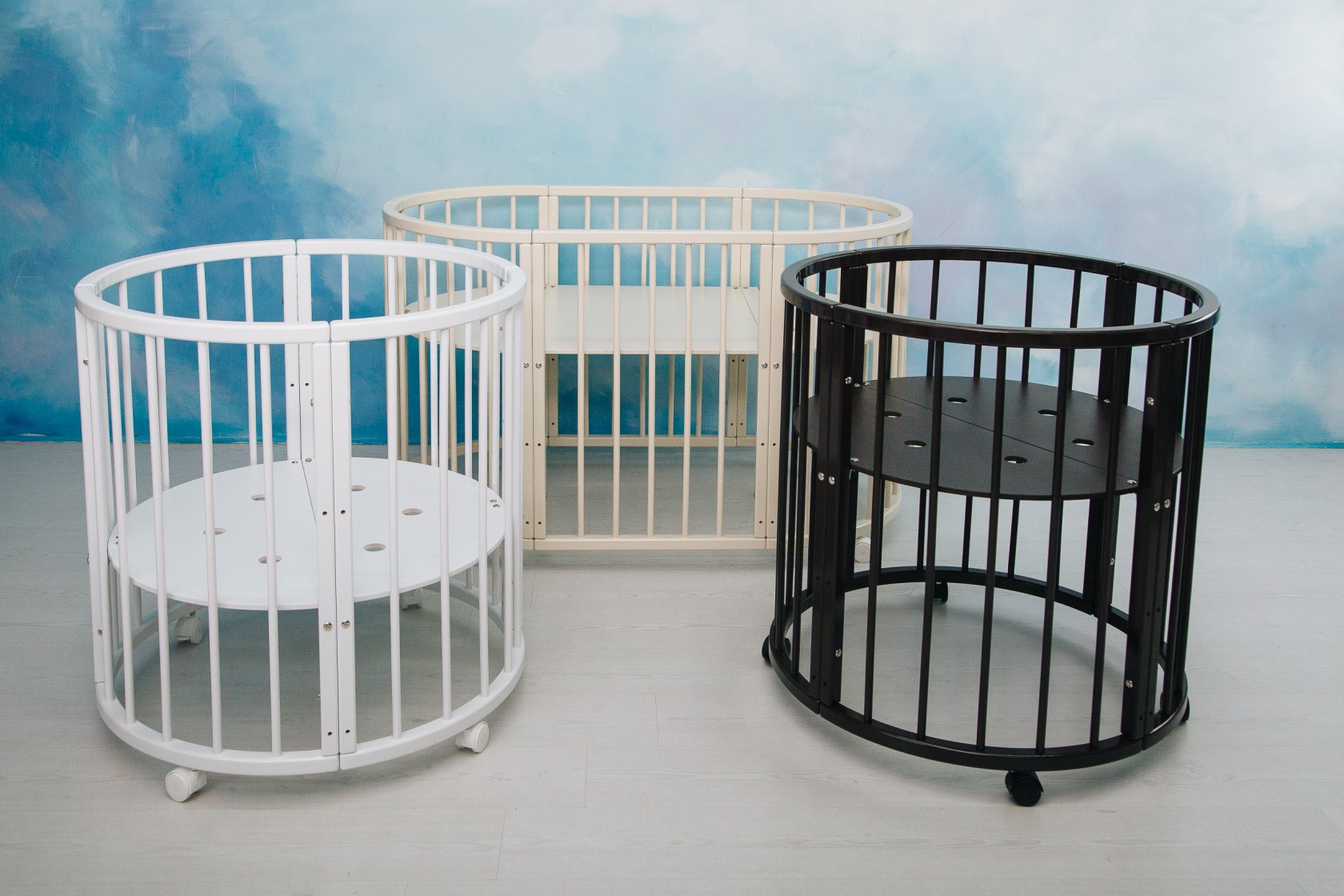 round crib transformer for newborn design