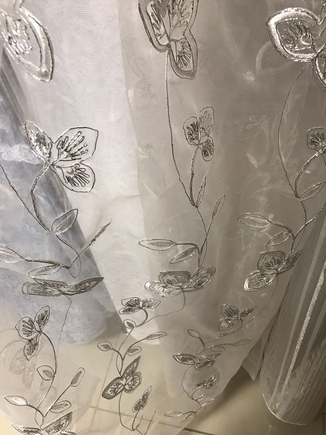 organza with embroidery