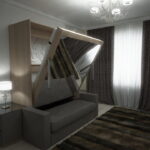 folding bed in wardrobe decor ideas