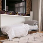 folding bed built into the wardrobe design ideas