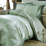 olive satin bedding