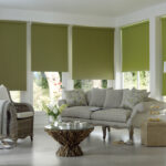 roller blinds in green