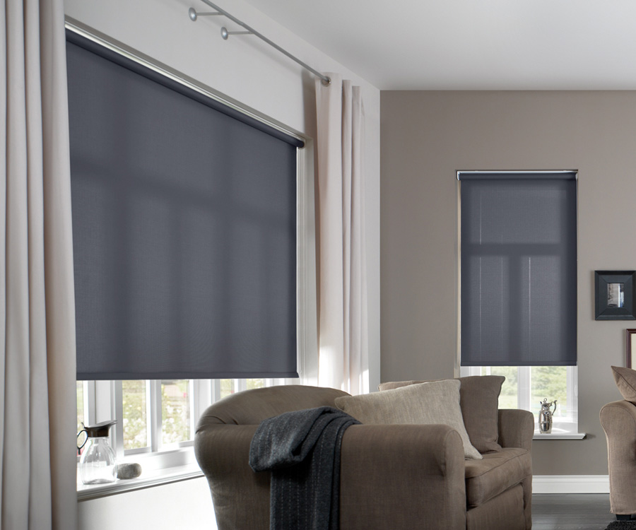 roller blinds with curtains