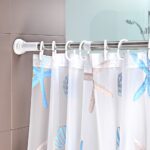 bathroom curtain rod decor ideas