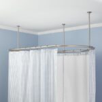 bathroom curtain rod interior ideas