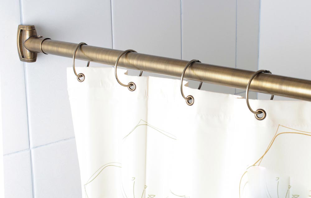 rod for curtains in the bathroom photo decoration