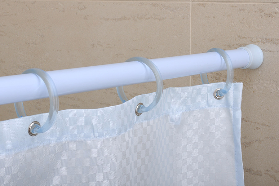 bathroom curtain rod design ideas