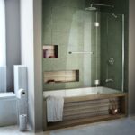 bathroom curtain glass design