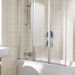 glass bathroom curtain photo design