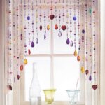 curtains made of beads arched