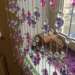 beaded curtains lilac