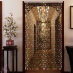 curtains made of beads on the door